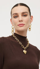 Heart Shaped Metal Necklace