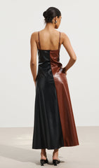 Sleeveless Leather Midi Dress