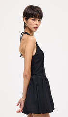 Sleeveless Halter Neck Mini Dress