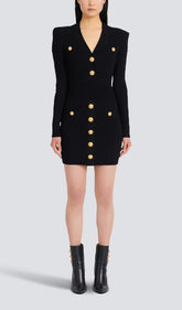 V Neck Knitted Mini Dress