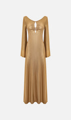 Metallised Jersey Maxi Dress