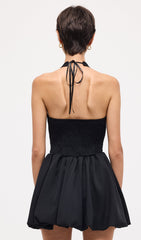 Sleeveless Halter Neck Mini Dress