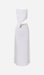 Draping And Shell Decorations Maxi Dress