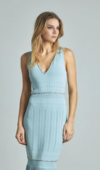 Stretch Midi Dress With Rhinestones