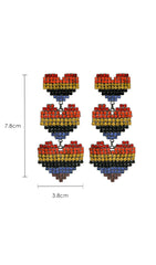 Heart Dangle Drop Earrings