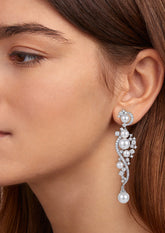 Pear Zirconia Drop Bridal Earrings