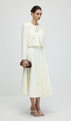 Long Sleeve Tweed Midi Dress Set