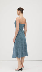 Polka Dot Print Midi Dress