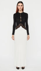 Open Twist Lace Maxi Dress