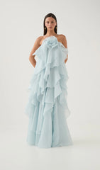 Halter Layered Maxi Dress