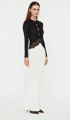 Open Twist Lace Maxi Dress