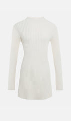 Ribbed Jersey A-Silhouette Mini Dress