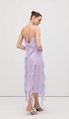 Ruffled Detail Maxi Dress