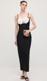 Flower Backless Cami Maxi Dress