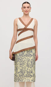 Leopard Printed Midi Skirt