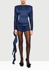 Mini Dress With Decorative Ribbon