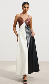 Sleeveless Leather Midi Dress