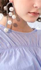 Pearl Beads Dangle Drop Earrings