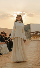 Asymmetrical Draped Bodice Ruffle Maxi Dress