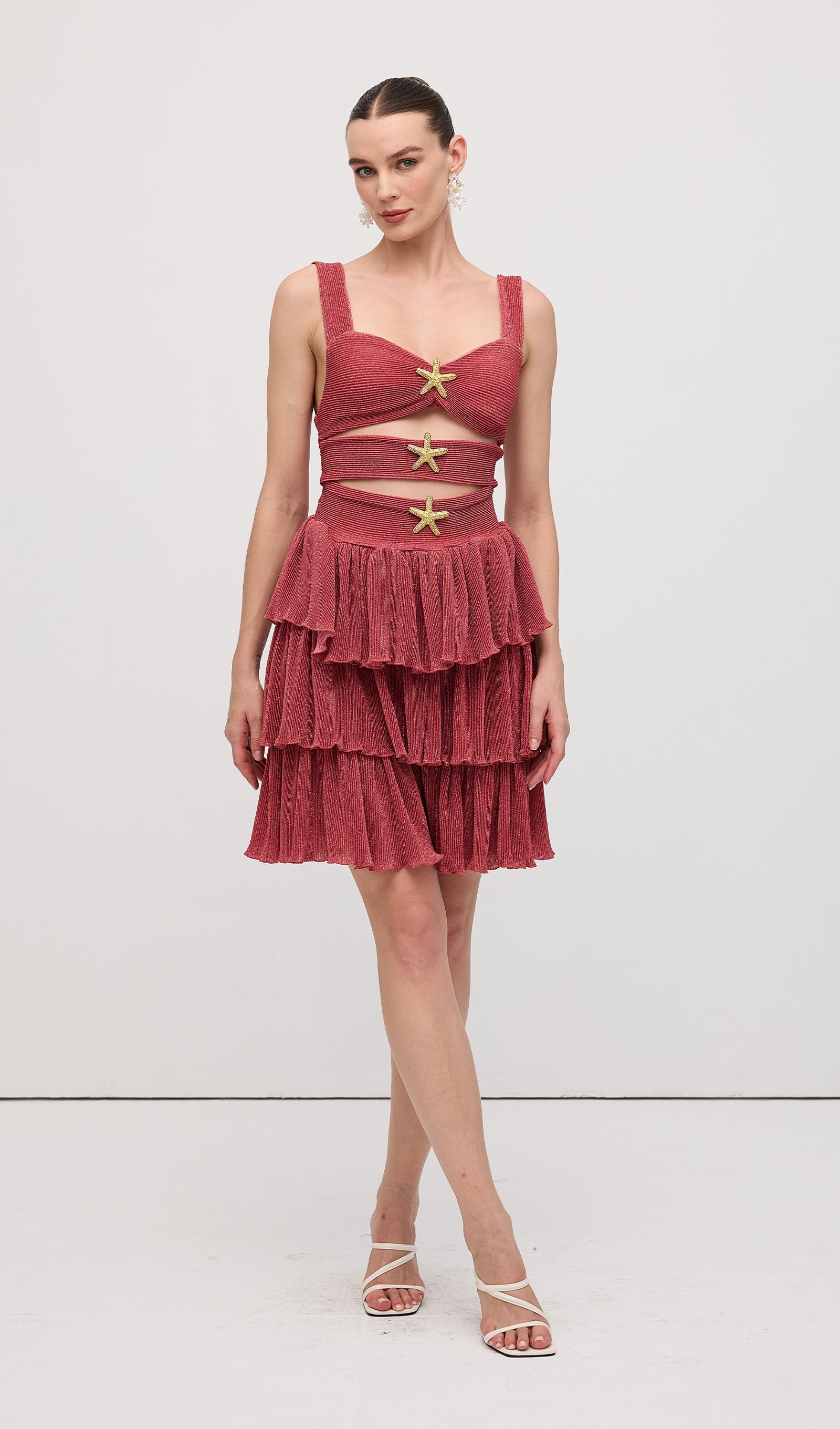 Hollow Out Sleeveless Mermaid Mini Dress