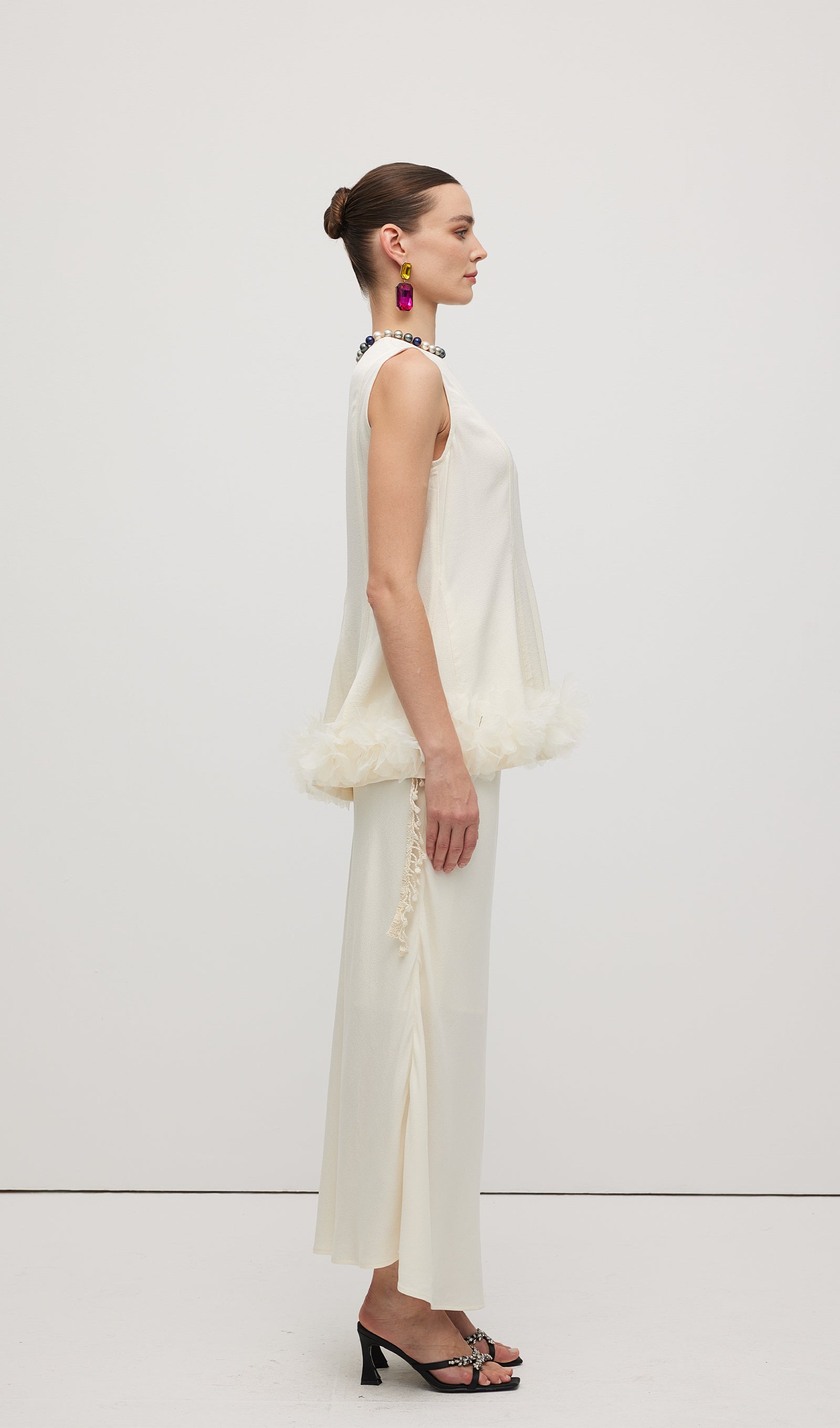 Sleeveless Ruffle Maxi Dress Sets