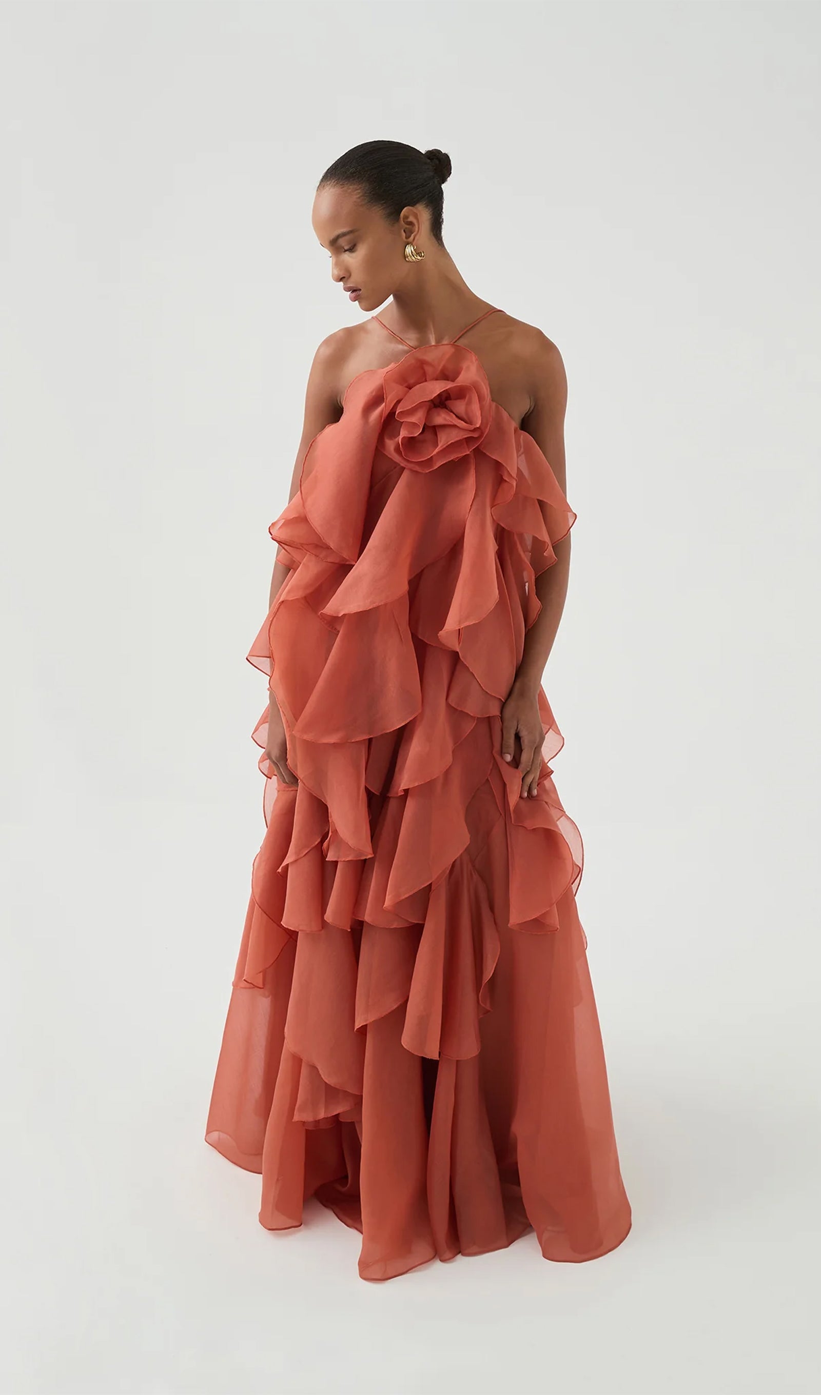 Halter Layered Maxi Dress