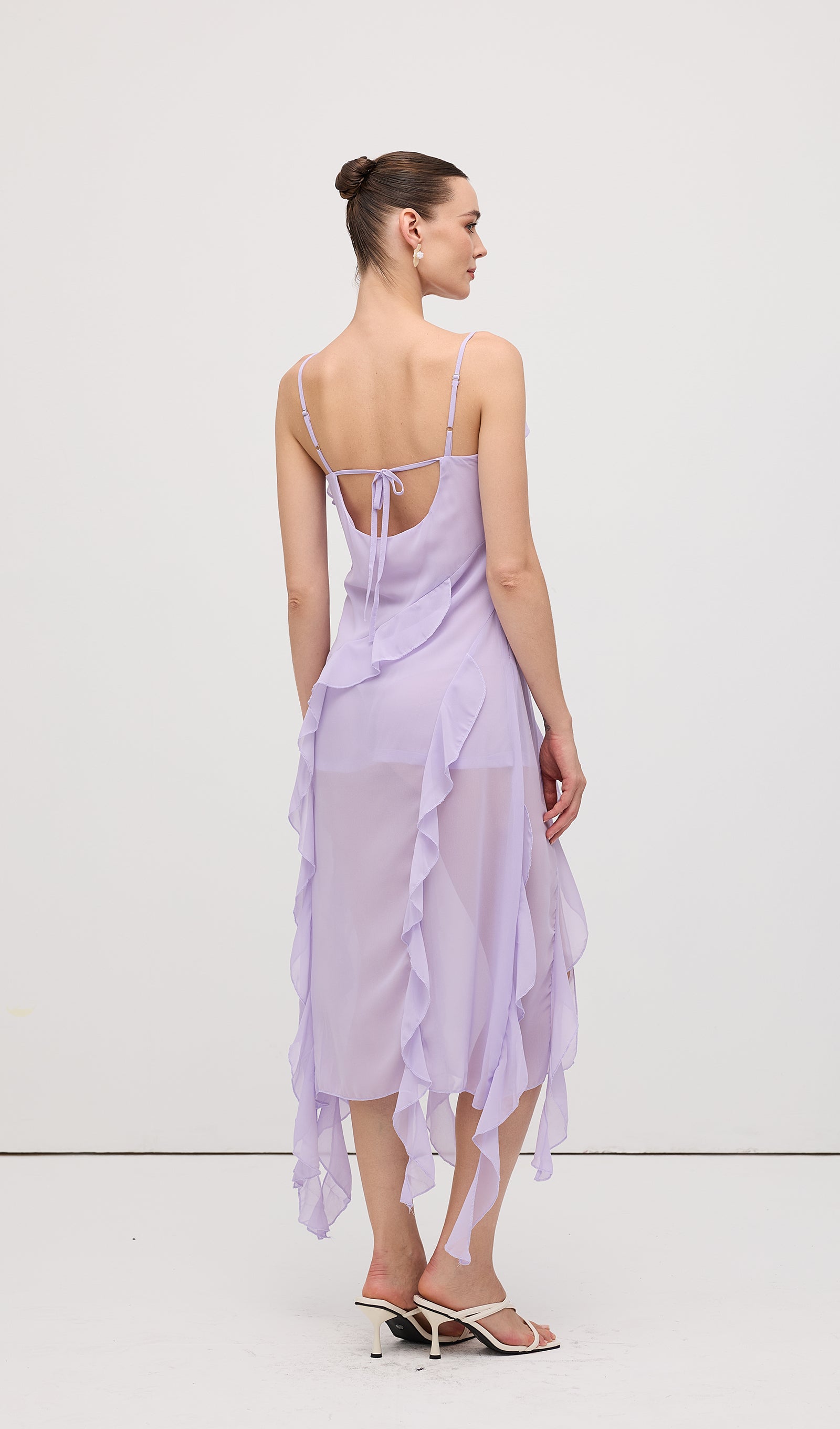 Ruffled Detail Maxi Dress