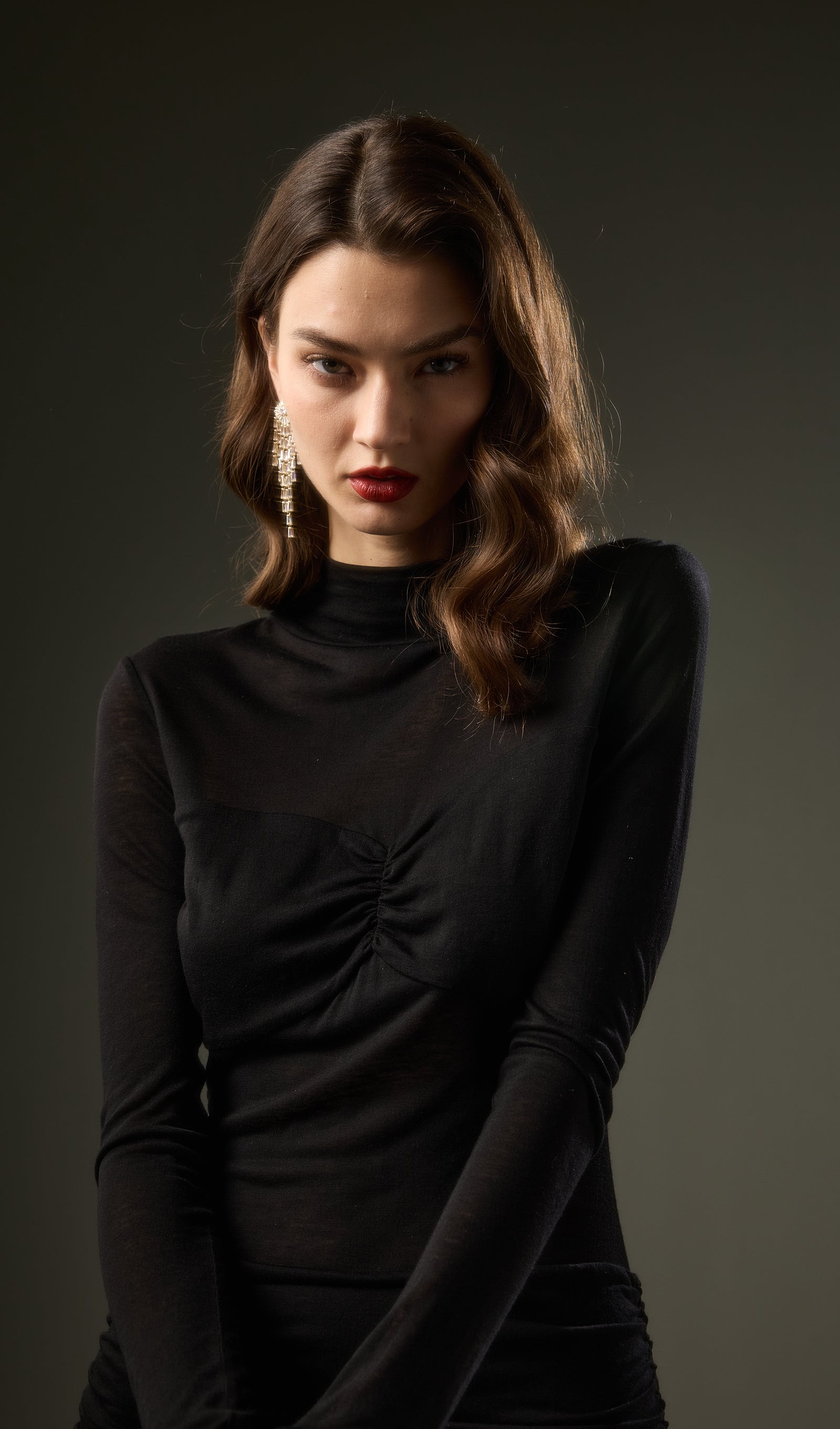 Semi Transparent Mini Dress In Black