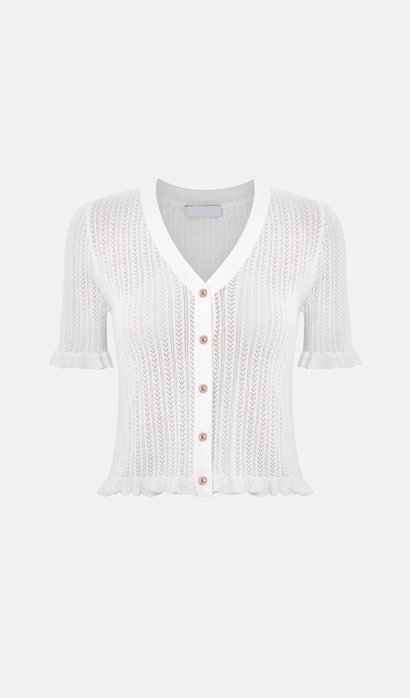 Openwork Jersey Maxi Skirt Sets In White