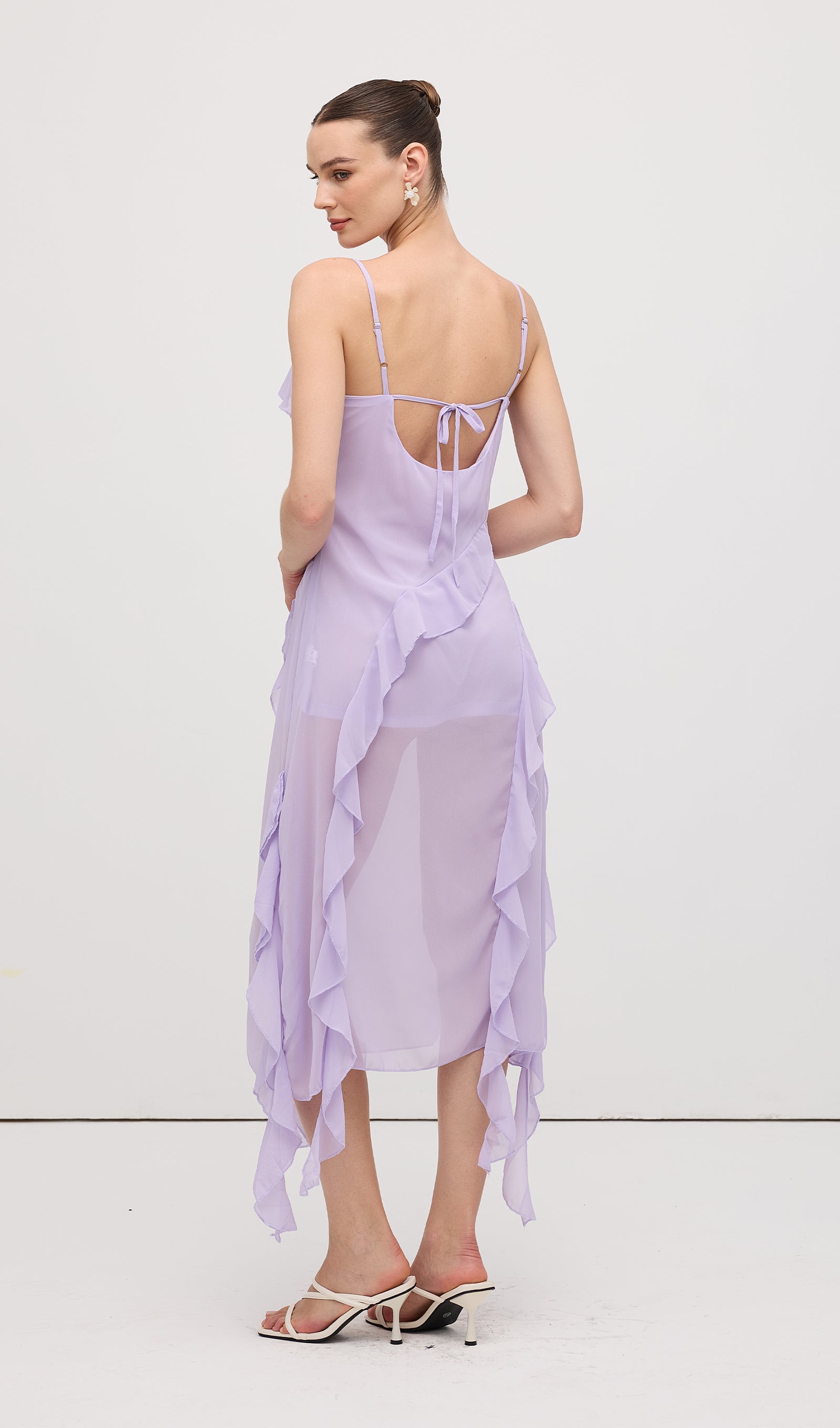 Ruffled Detail Maxi Dress