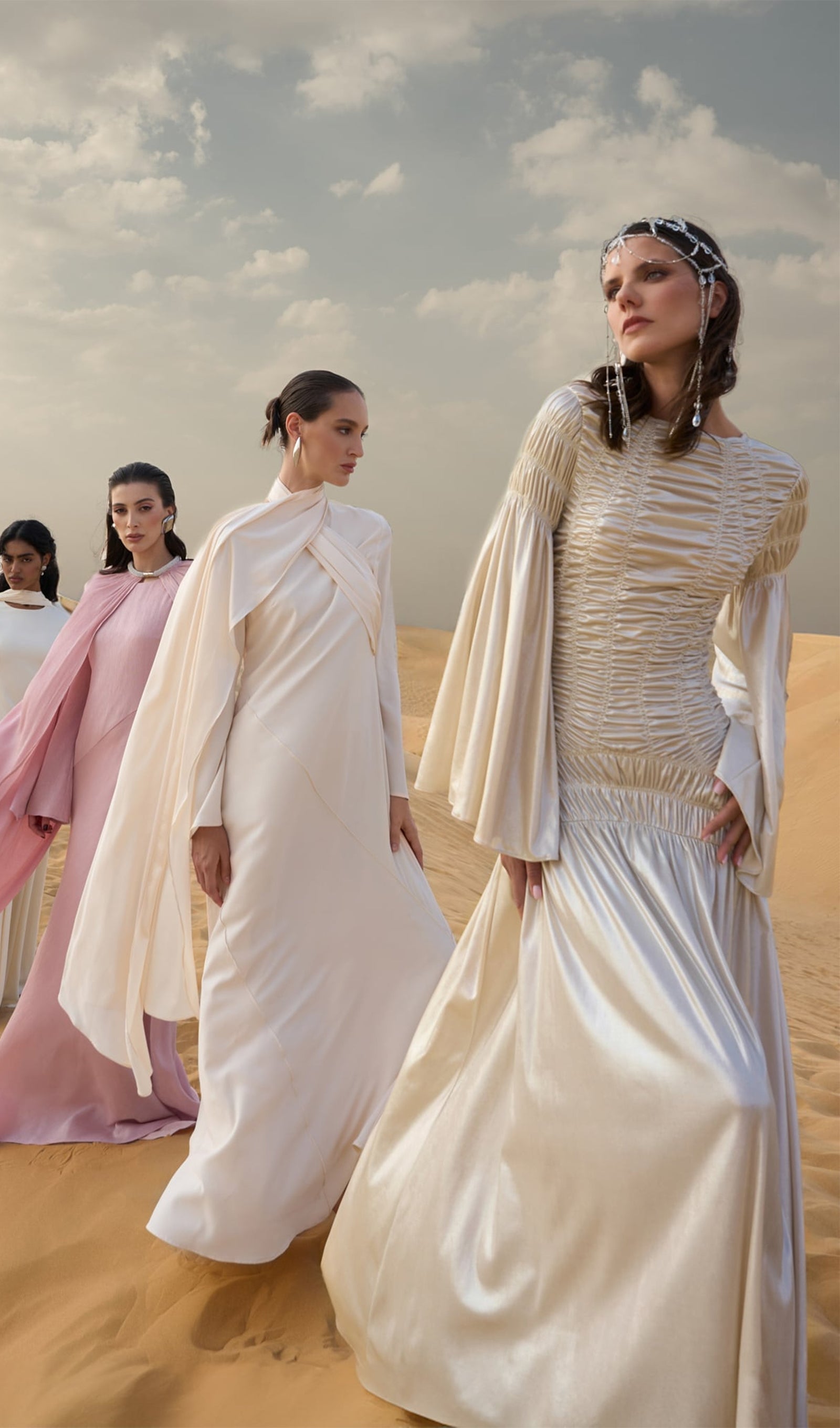 Metallic Elasticated Gathers Maxi Dress