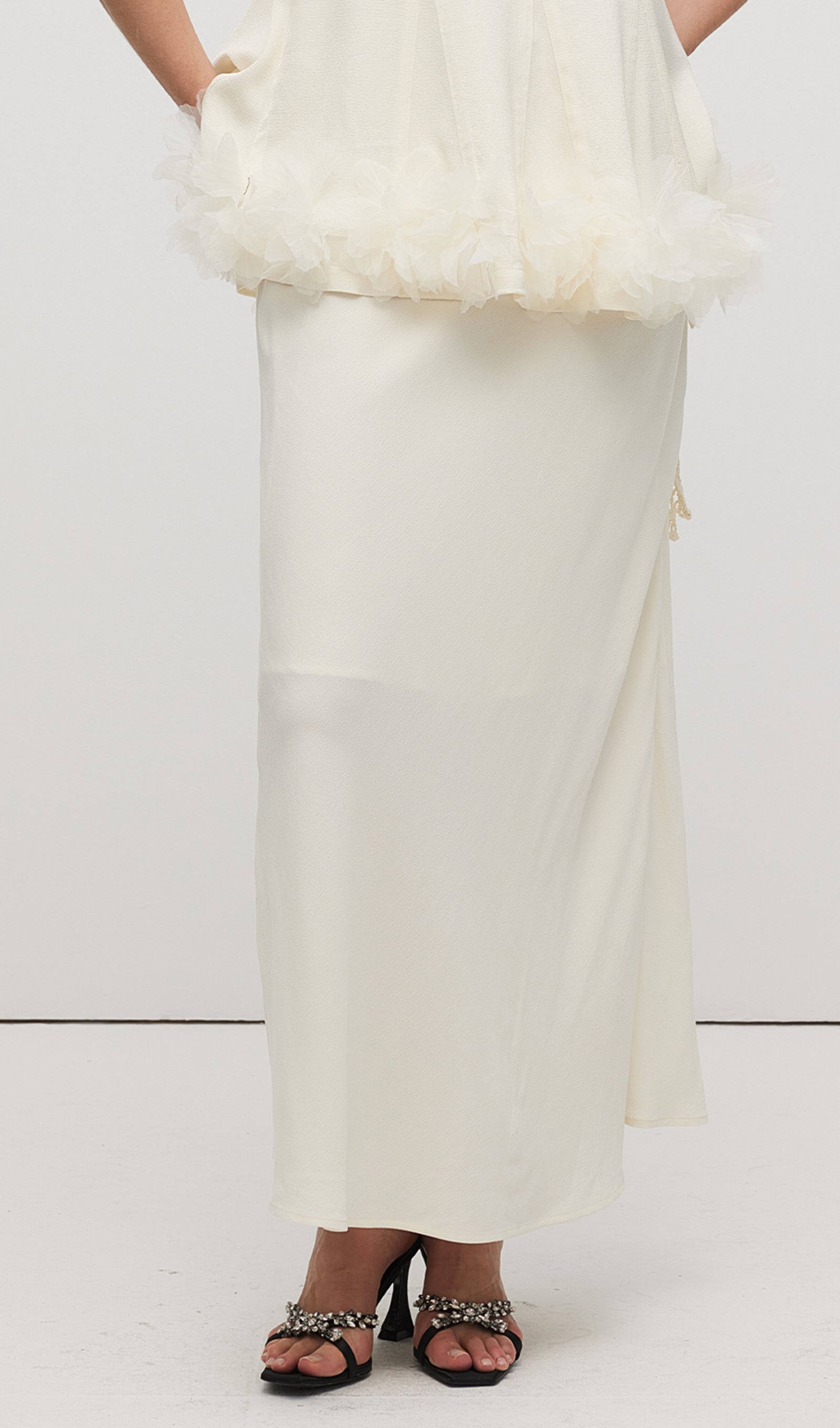 Sleeveless Ruffle Maxi Dress Sets