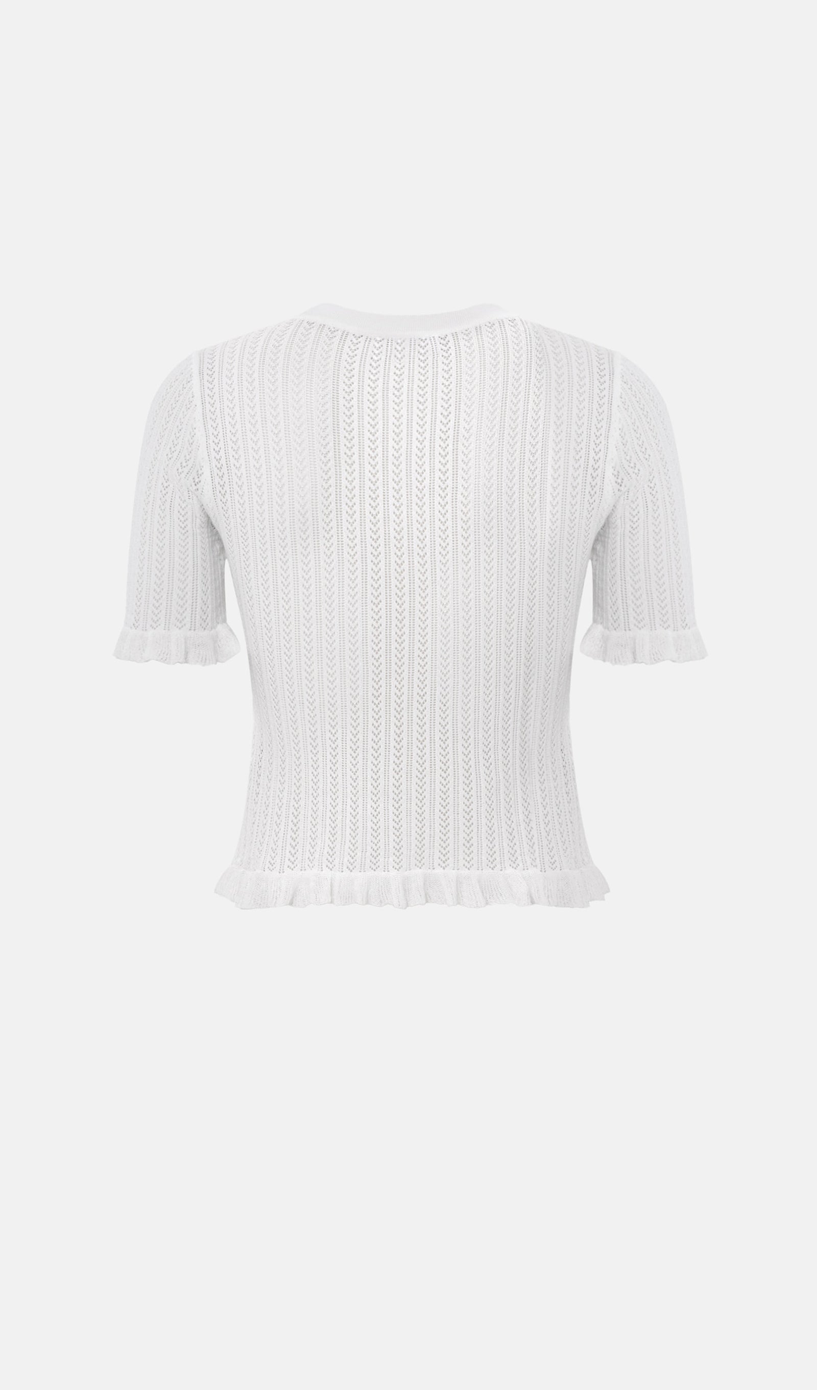 Openwork Jersey Maxi Skirt Sets In White