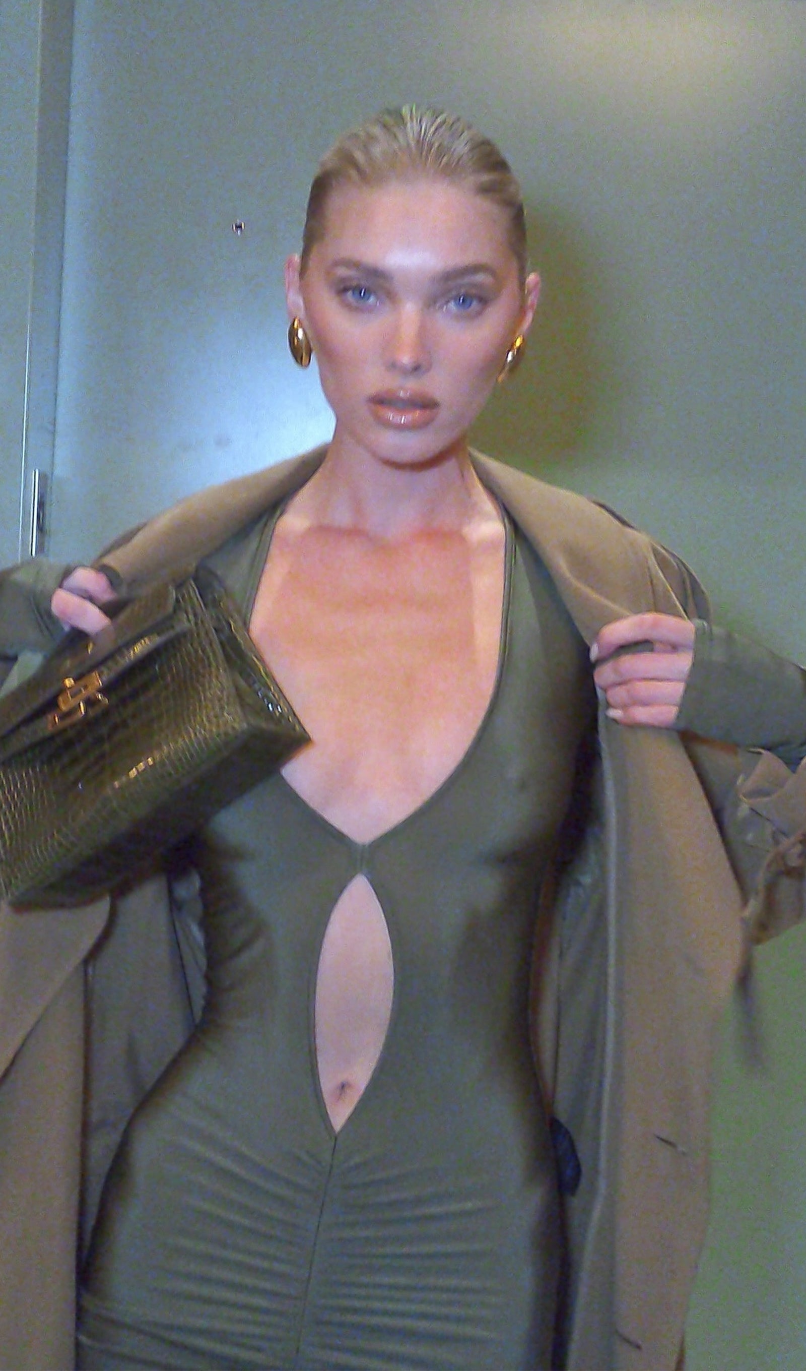 V Neck Ruched Maxi Dress