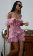 Layered Ruffled Mini Dress