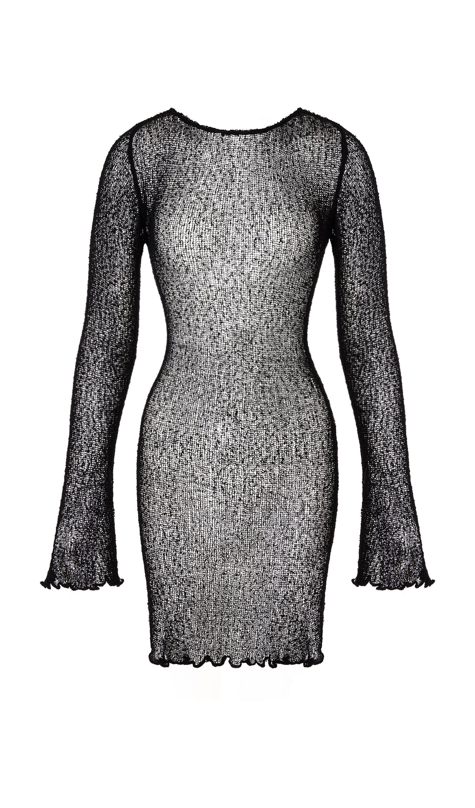 Knit Cover Up Backless Mini Dress