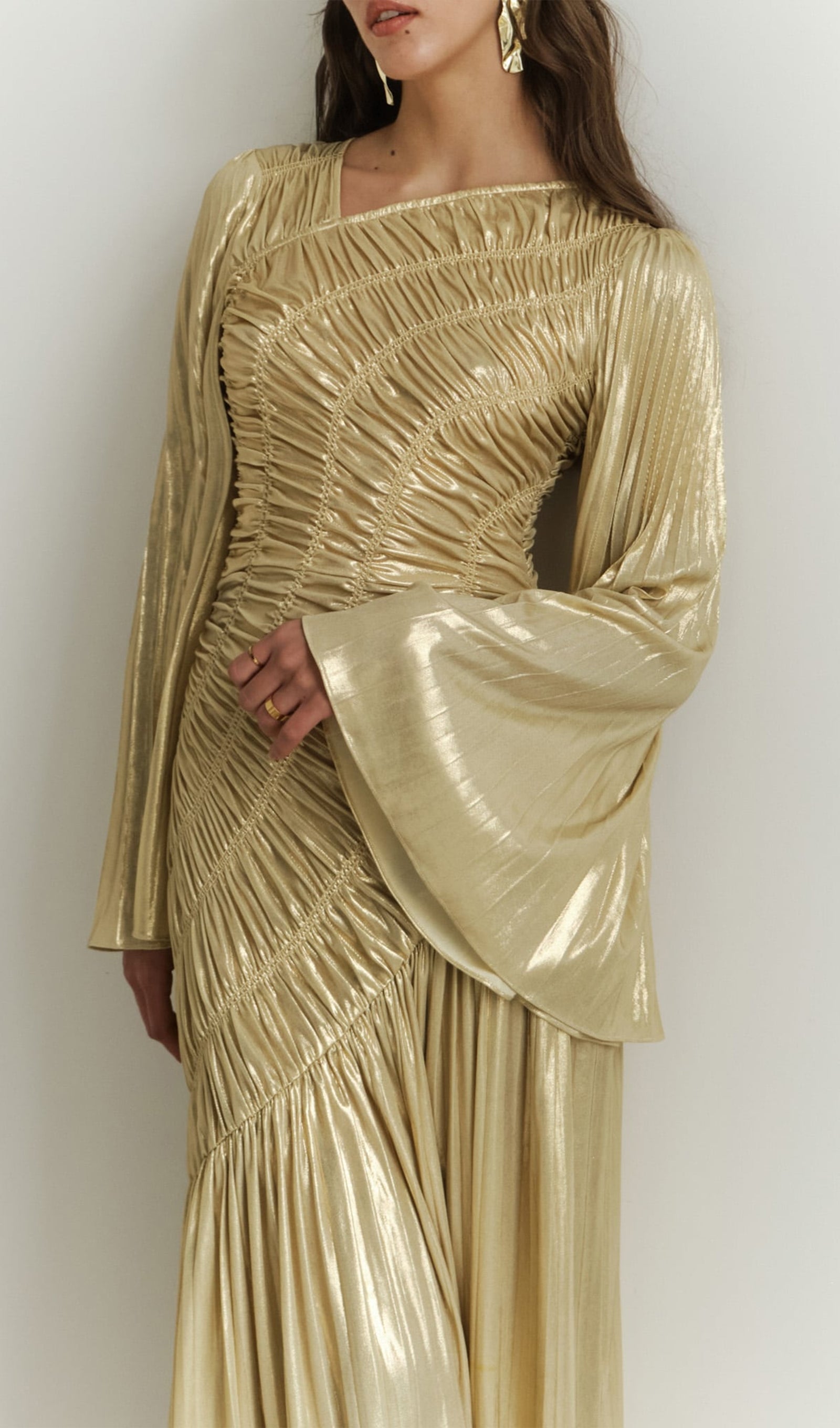 Metallic Maxi Dress