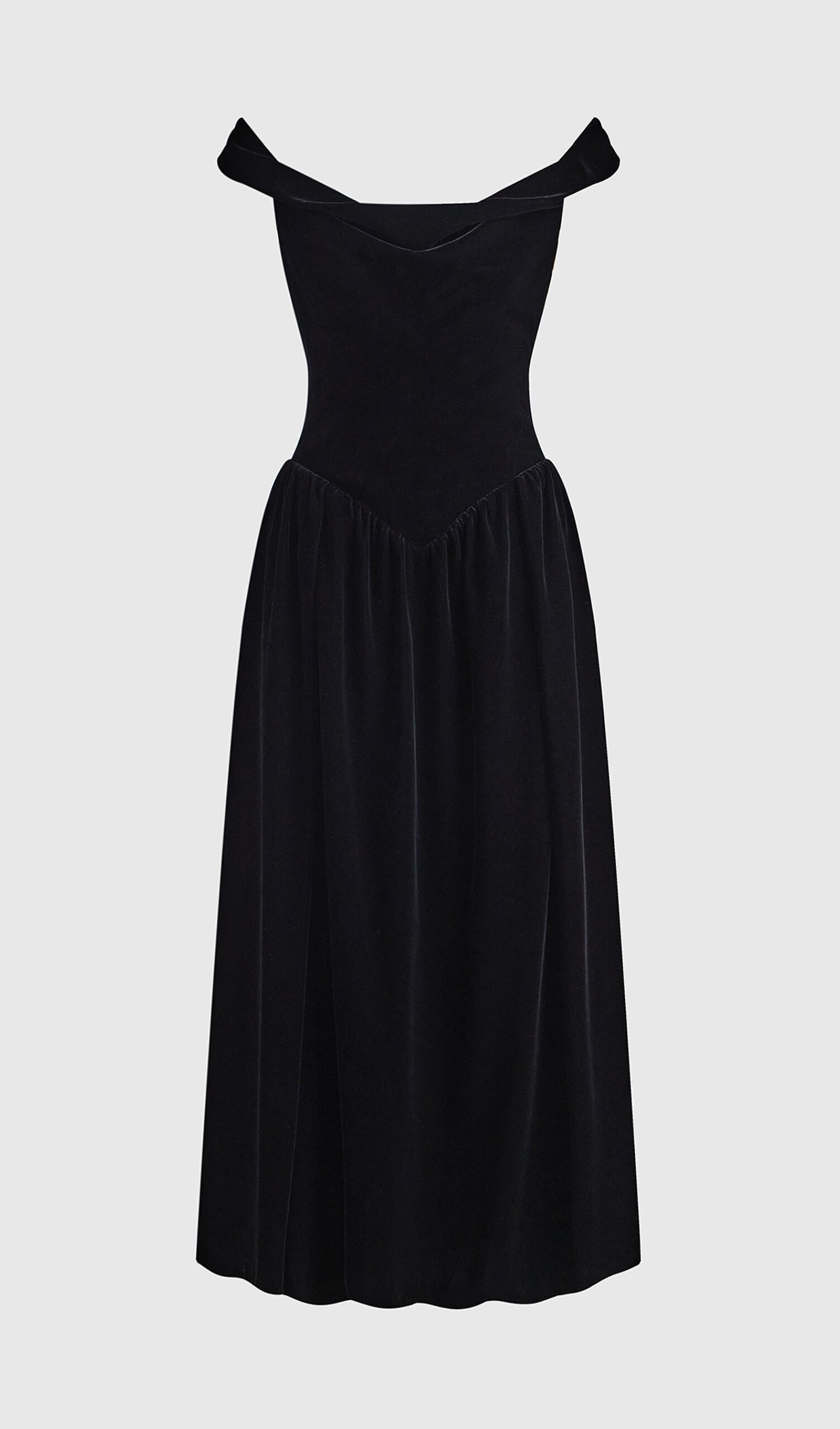 Black Velvet Evening Gown