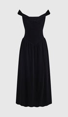 Black Velvet Evening Gown
