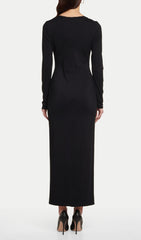 Crochet Trimmed Midi Dress