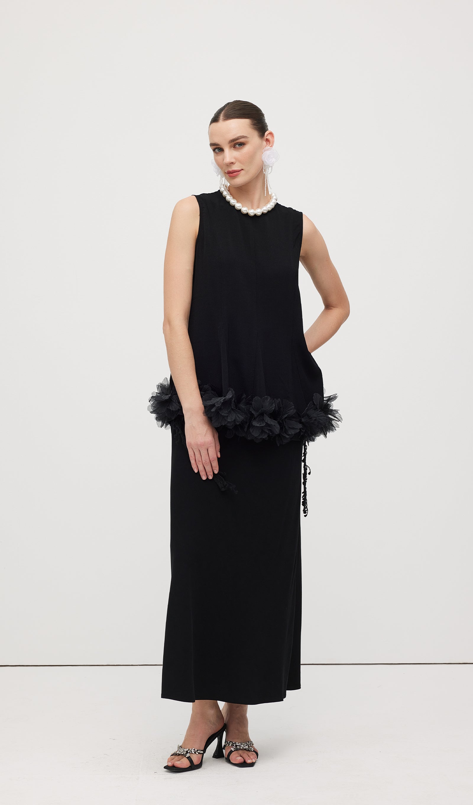 Braided Belted Maxi Skirt