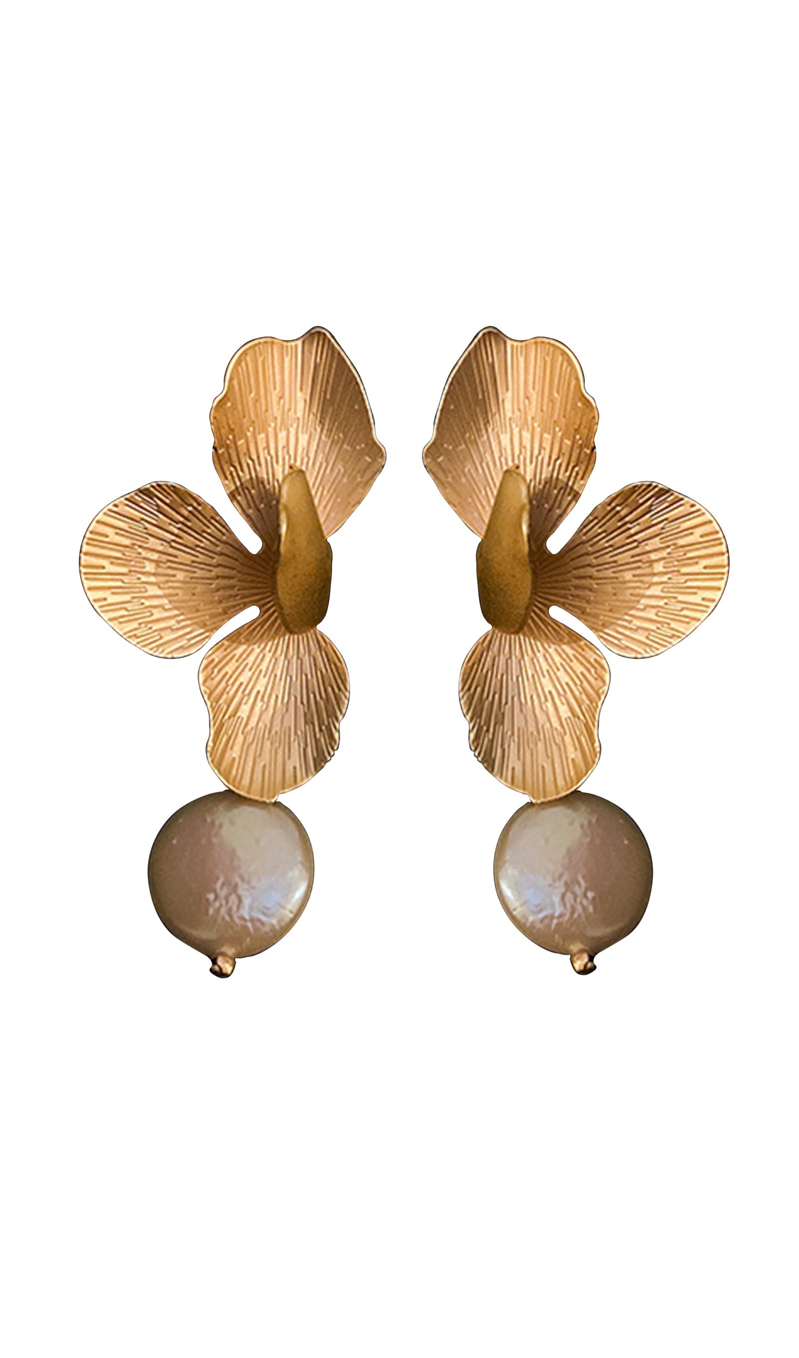 Gold Flower Earrings