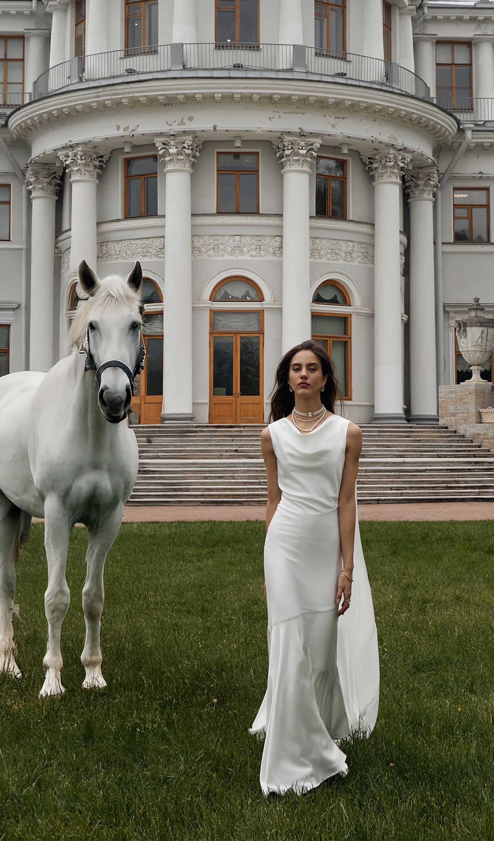 Solid Satin Flared Maxi Dress