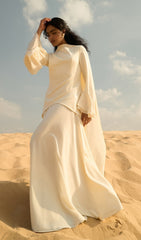 Asymmetrical Draped Bodice Ruffle Maxi Dress