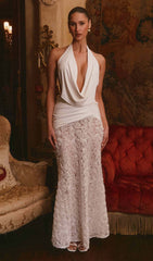 Halter Textured Maxi Dress