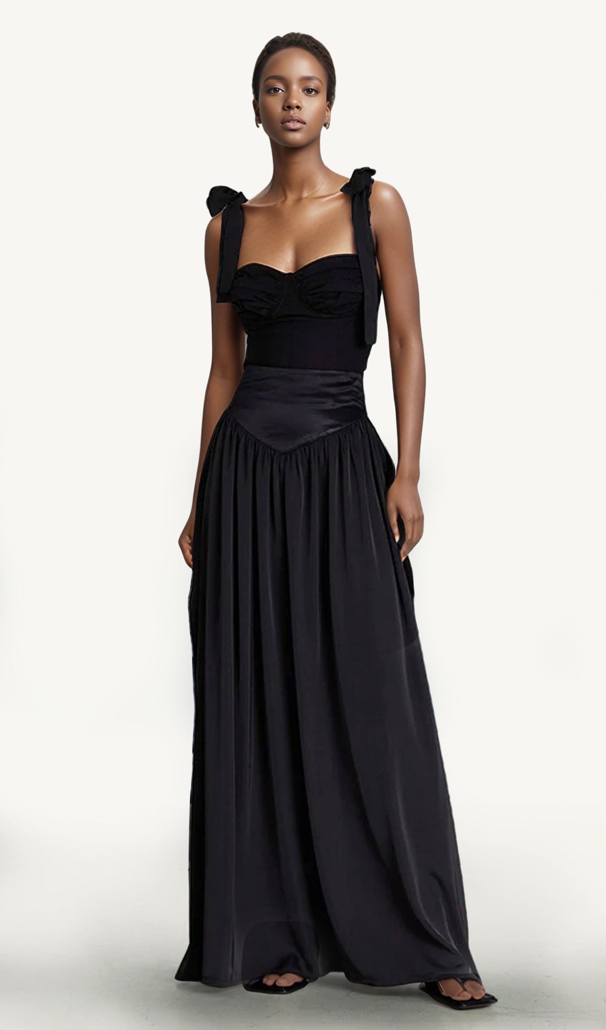 Bustier Crop Top & Midi Skirt Set