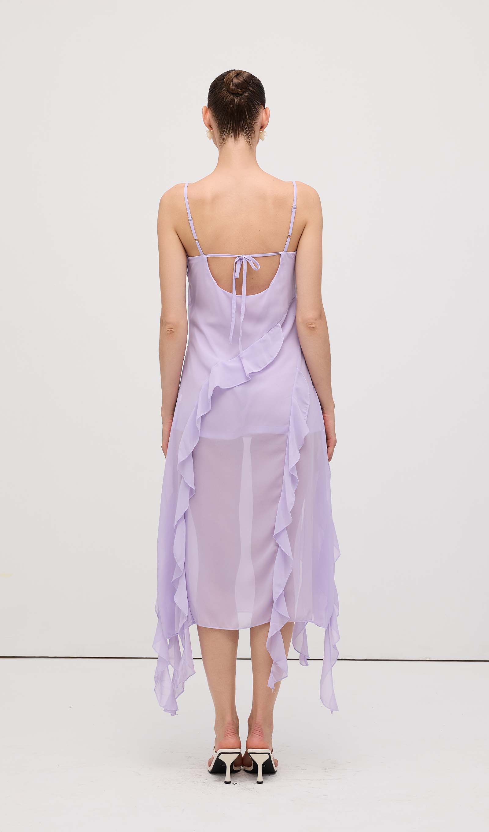 Ruffled Detail Maxi Dress