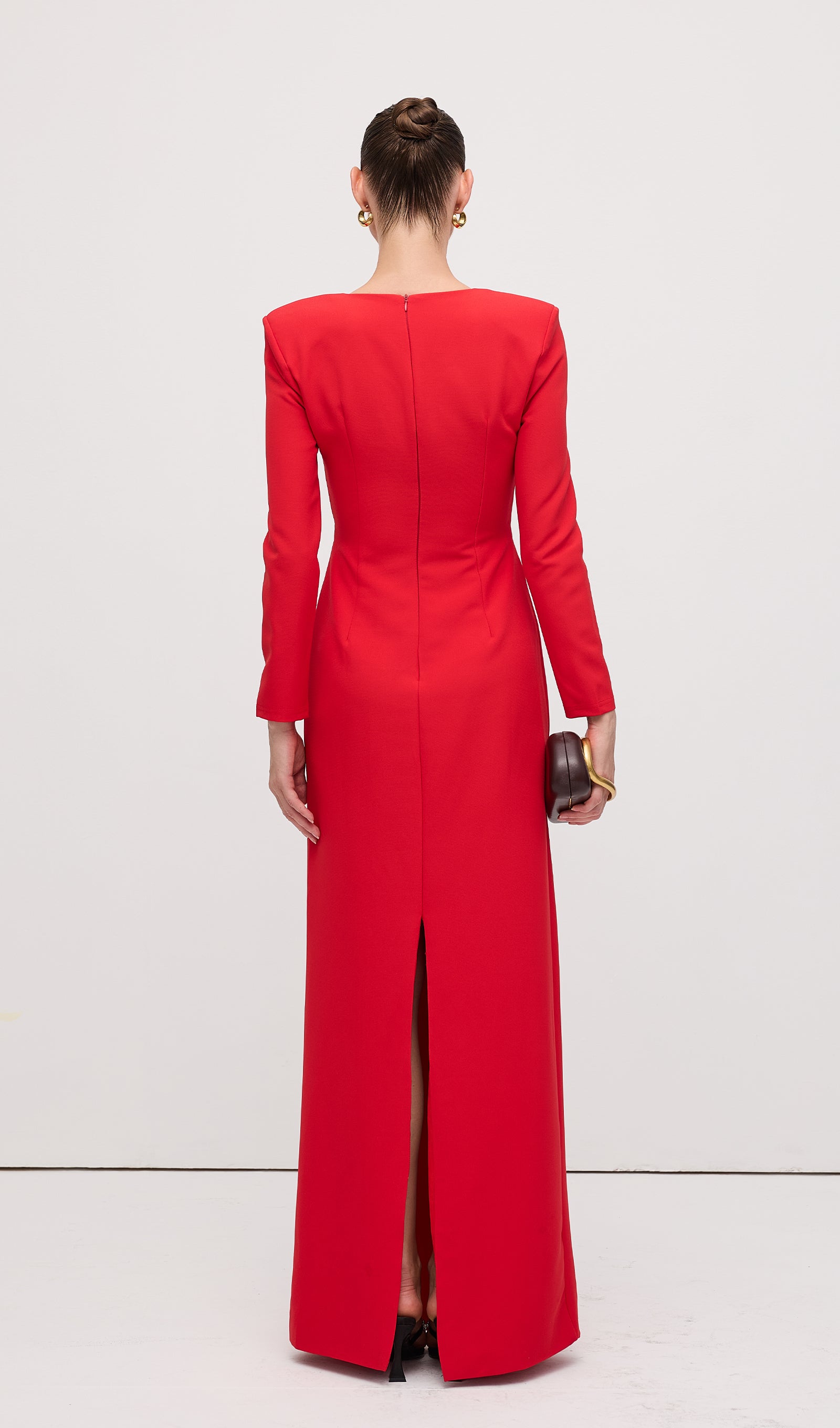 Heart Jewel Details Maxi Dress