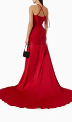 Halter And A Fluid Floor-Length Maxi Dress