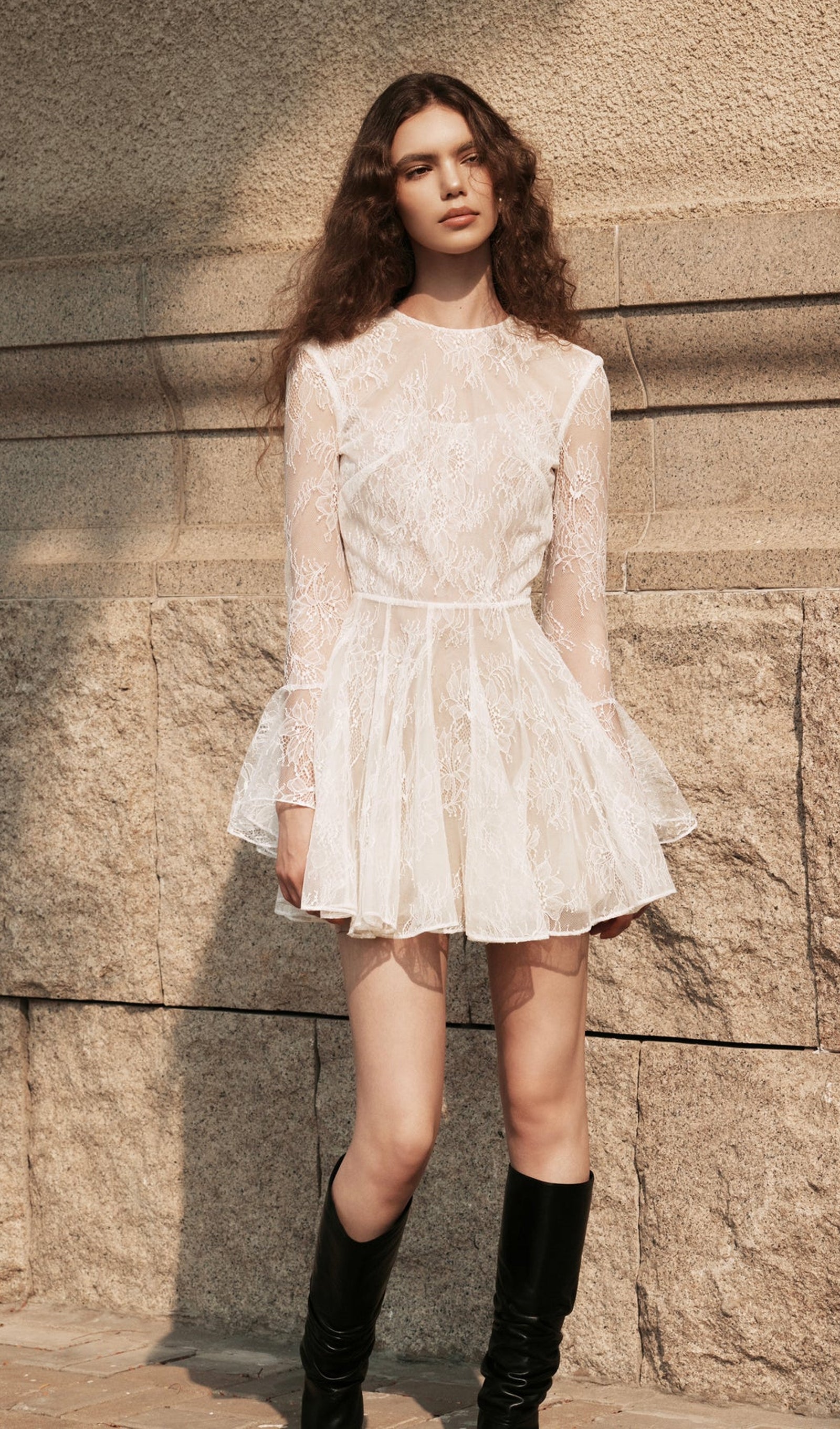 Open Back Flared Mini Dress